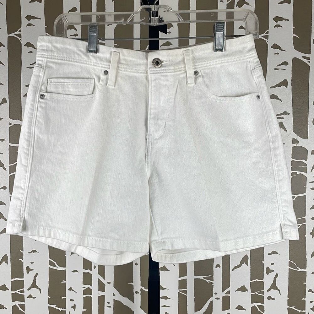 Levi’s Mid Rise Denim Shorts 6 White